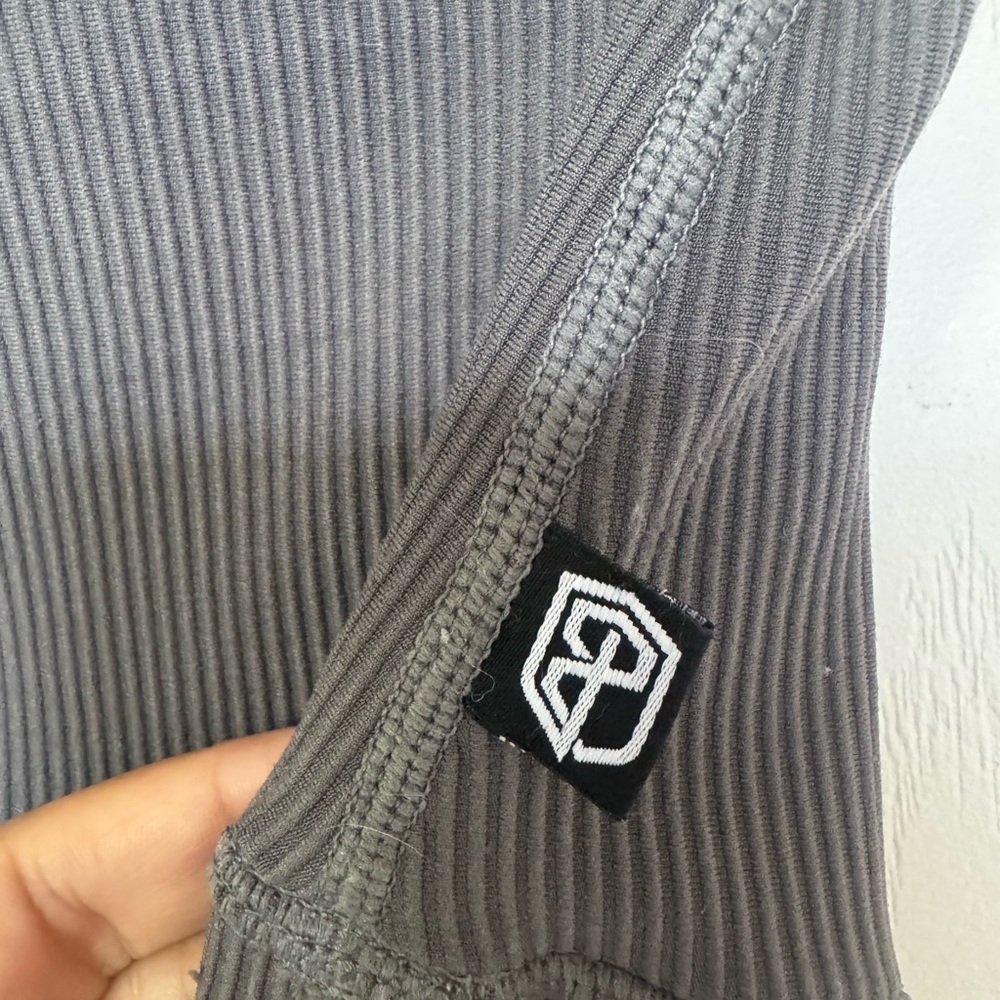 Gray Born Primitive Ribbed High-Waisted Leggings … - image 2